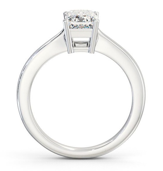 Emerald Diamond Box Setting Engagement Ring Platinum Solitaire ENEM10_WG_THUMB1