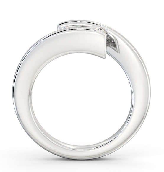 Emerald Diamond Sweeping Tension Set Engagement Ring Platinum Solitaire ENEM14_WG_THUMB1
