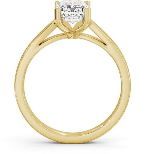 Emerald Diamond Tapered Band Engagement Ring 18K Yellow Gold Solitaire ENEM1_YG_thumb1.jpg 