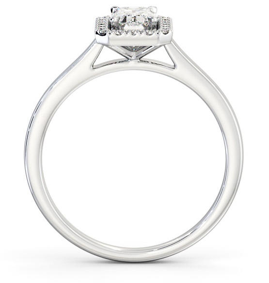 Halo Emerald Diamond Classic Engagement Ring 18K White Gold ENEM20_WG_THUMB1 