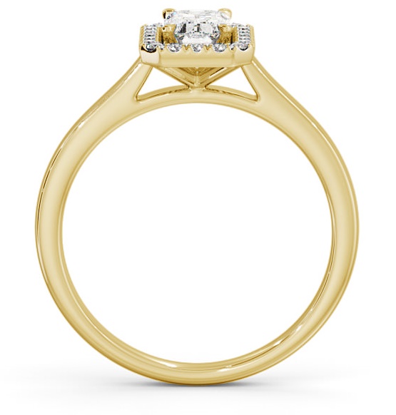Halo Emerald Diamond Classic Engagement Ring 9K Yellow Gold ENEM20_YG_THUMB1 