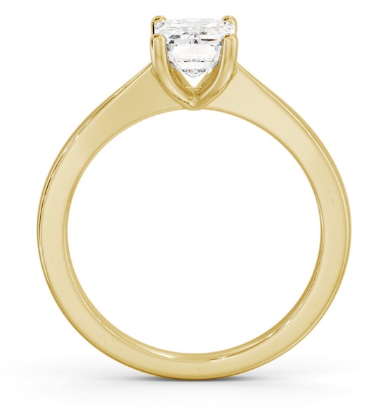 Emerald Diamond Low Setting Engagement Ring 9K Yellow Gold Solitaire ENEM33_YG_THUMB1 