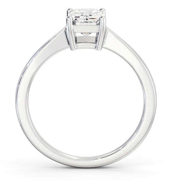 Emerald Diamond Box Style Setting Engagement Ring Palladium Solitaire ENEM34_WG_THUMB1 