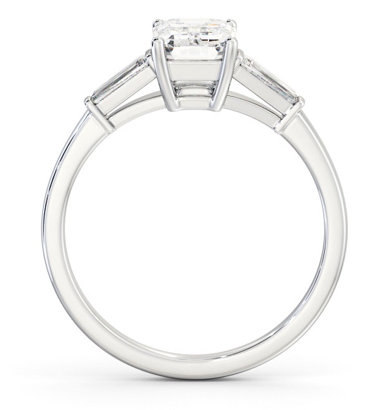 Emerald Ring 18K White Gold Solitaire Tapered Baguette Side Stones ENEM39S_WG_THUMB1 
