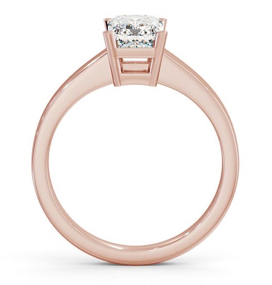 Emerald Diamond Box Setting Engagement Ring 9K Rose Gold Solitaire ENEM3_RG_THUMB1 