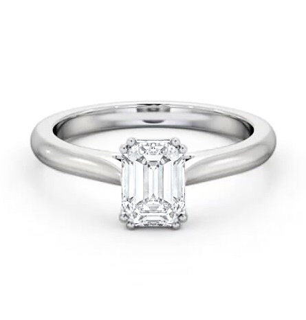 Emerald Diamond 8 Prong Engagement Ring Palladium Solitaire ENEM41_WG_THUMB2 