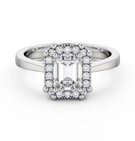 Halo Emerald Diamond Cluster Engagement Ring Palladium ENEM42_WG_THUMB2 