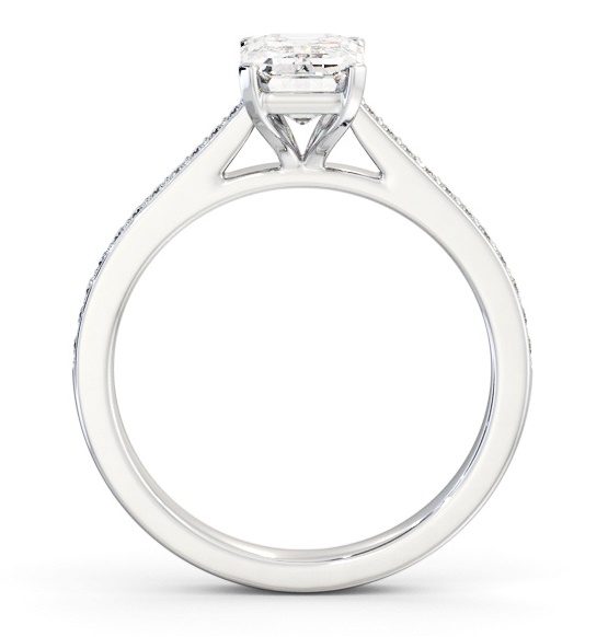 Emerald Diamond 4 Prong Engagement Ring Palladium Solitaire ENEM46S_WG_THUMB1 