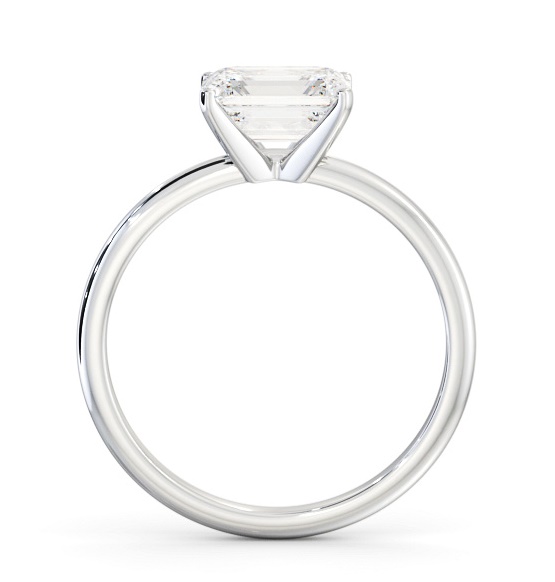 Emerald Diamond East To West Style Engagement Ring Palladium Solitaire ENEM47_WG_THUMB1 