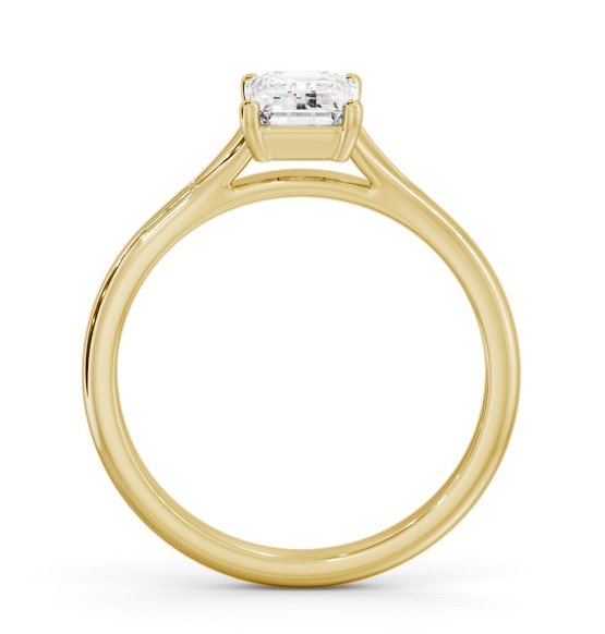Emerald Diamond Floating Head Design Ring 18K Yellow Gold Solitaire ENEM48_YG_THUMB1 