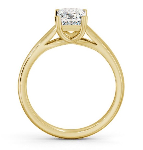 Emerald Diamond 4 Prong Engagement Ring 18K Yellow Gold Solitaire ENEM4_YG_THUMB1 