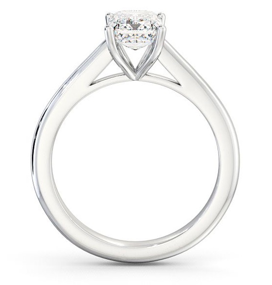 Emerald Diamond Classic Style Engagement Ring Palladium Solitaire ENEM6_WG_THUMB1