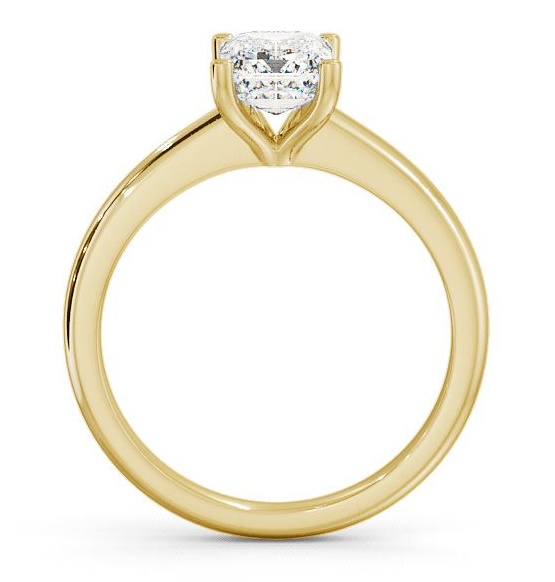 Emerald Diamond Sleek Design Engagement Ring 18K Yellow Gold Solitaire ENEM7_YG_THUMB1