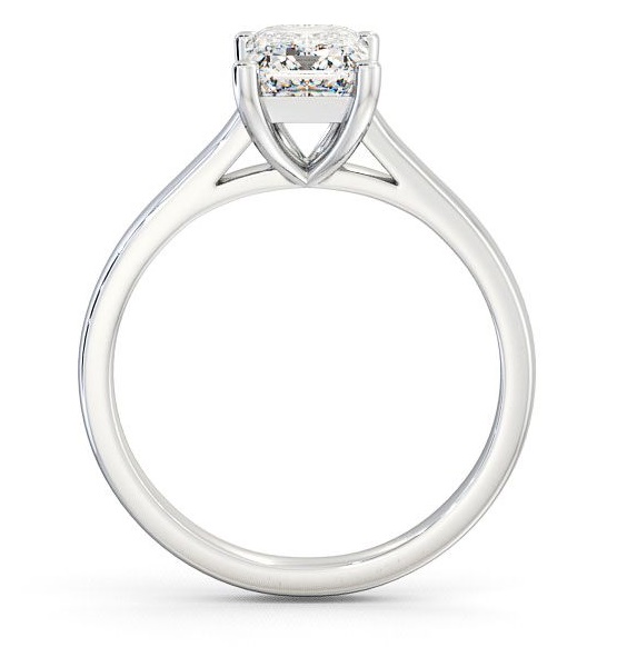 Emerald Diamond Traditional Style Engagement Ring Platinum Solitaire ENEM9_WG_THUMB1