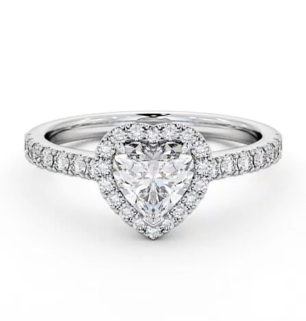 Halo Heart Diamond Classic Engagement Ring 18K White Gold ENHE10_WG_THUMB2 