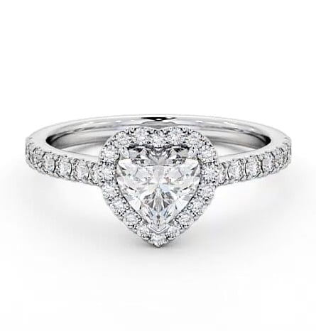 Halo Heart Diamond Classic Engagement Ring 9K White Gold ENHE10_WG_THUMB2 
