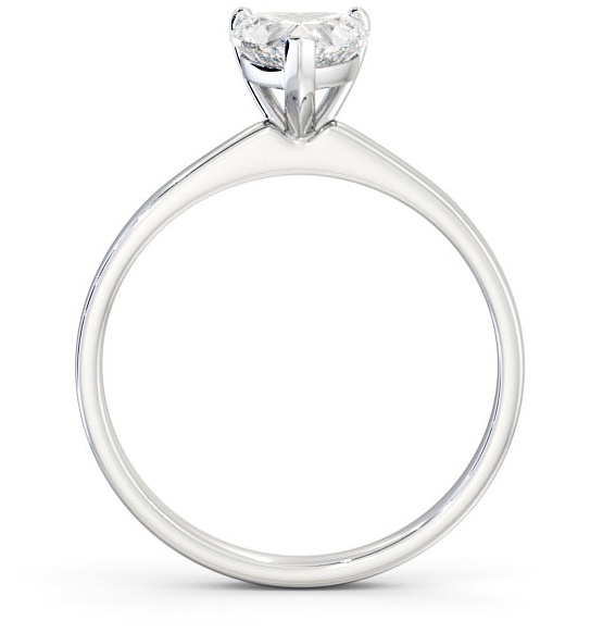 Heart Diamond Classic 3 Prong Engagement Ring 18K White Gold Solitaire ENHE12_WG_THUMB1 