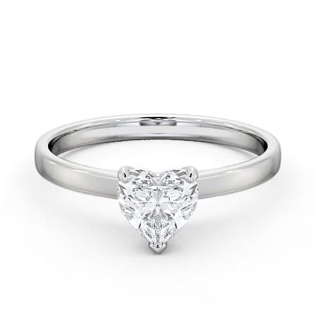 Heart Diamond Classic 3 Prong Engagement Ring Palladium Solitaire ENHE12_WG_THUMB2 