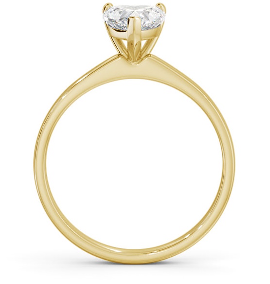 Heart Diamond Classic 3 Prong Engagement Ring 18K Yellow Gold Solitaire ENHE12_YG_THUMB1
