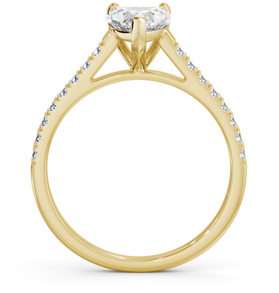 Heart Diamond 3 Prong Engagement Ring 9K Yellow Gold Solitaire ENHE14_YG_THUMB1 