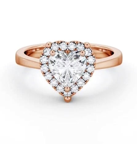 Halo Heart Diamond Cluster Engagement Ring 18K Rose Gold ENHE15_RG_THUMB2 