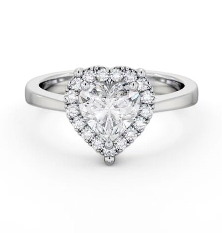 Halo Heart Diamond Cluster Engagement Ring 18K White Gold ENHE15_WG_THUMB2 
