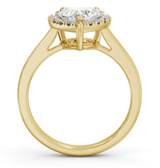 Halo Heart Diamond Cluster Engagement Ring 18K Yellow Gold ENHE15_YG_THUMB1 