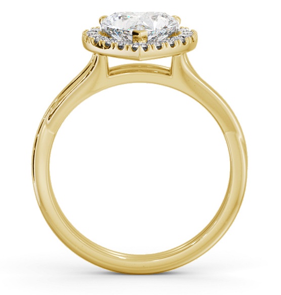 Halo Heart Diamond Crossover Band Engagement Ring 9K Yellow Gold ENHE16_YG_THUMB1 