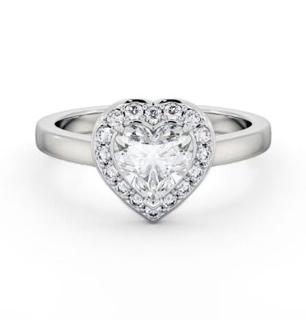 Halo Heart Diamond Engagement Ring 9K White Gold ENHE18_WG_THUMB2 