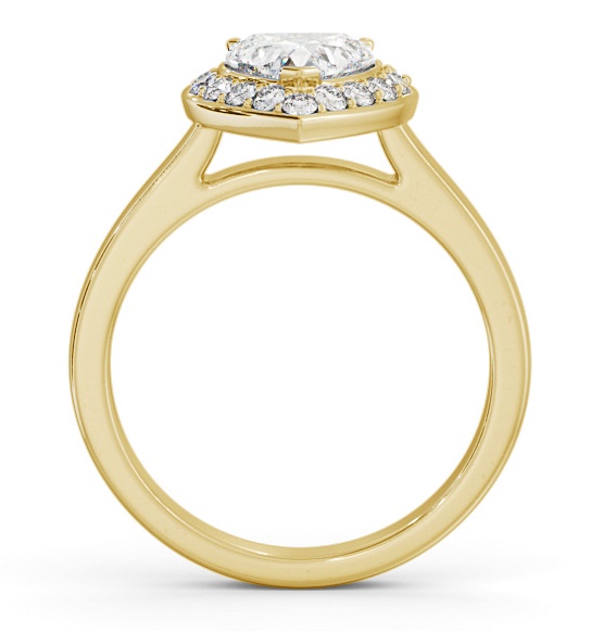 Halo Heart Diamond Engagement Ring 9K Yellow Gold ENHE18_YG_THUMB1 
