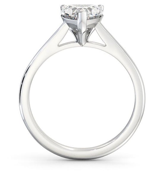 Heart Diamond Cathedral 3 Prong Engagement Ring Platinum Solitaire ENHE1_WG_THUMB1