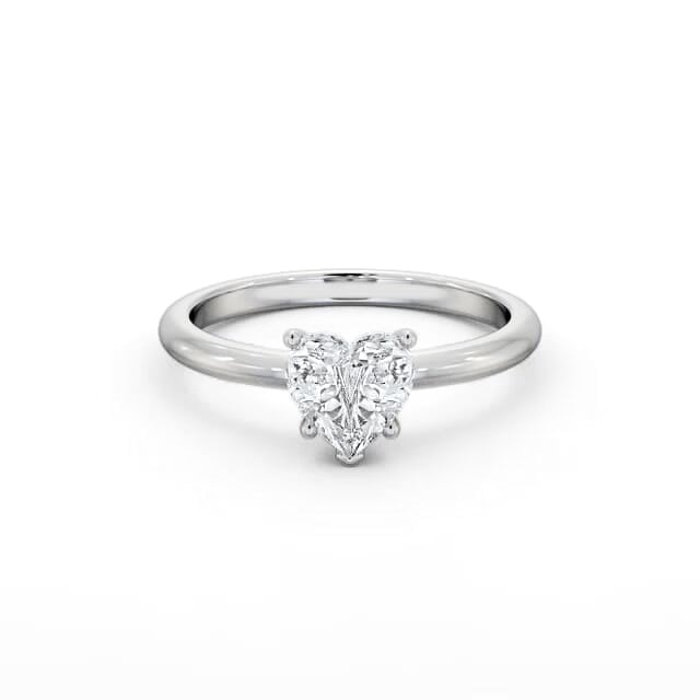 Heart Diamond Engagement Ring 18K White Gold Solitaire - Vienna ENHE20_WG_HAND