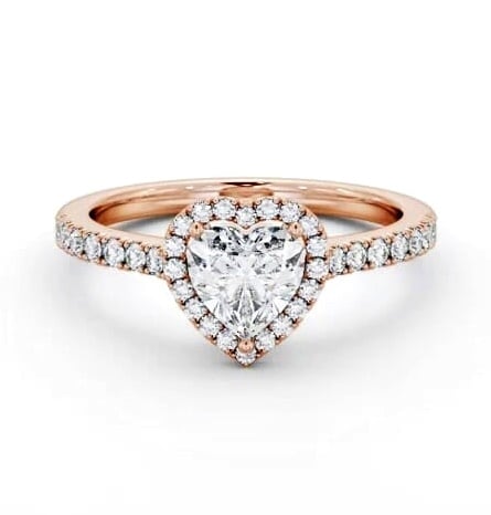 Halo Heart Diamond Classic Engagement Ring 9K Rose Gold ENHE21_RG_THUMB2 