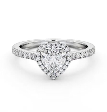 Halo Heart Diamond Classic Engagement Ring Platinum ENHE21_WG_THUMB2 