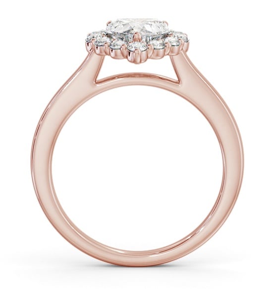 Halo Heart Diamond Elegant Style Engagement Ring 9K Rose Gold ENHE22_RG_THUMB1 