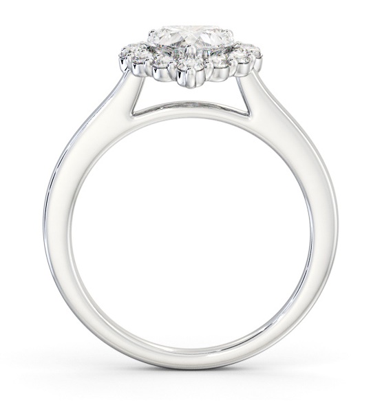 Halo Heart Diamond Elegant Style Engagement Ring 18K White Gold ENHE22_WG_THUMB1 