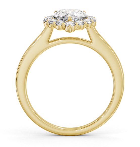 Halo Heart Diamond Elegant Style Engagement Ring 9K Yellow Gold ENHE22_YG_THUMB1 