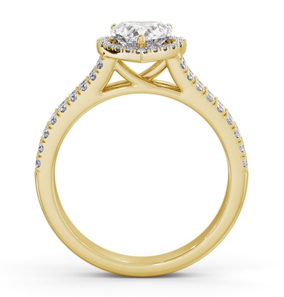 Halo Heart Diamond Split Band Engagement Ring 18K Yellow Gold ENHE24_YG_THUMB1 