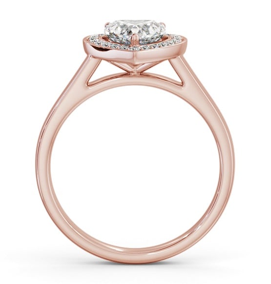 Heart Diamond with A Channel Set Halo Engagement Ring 18K Rose Gold ENHE26_RG_THUMB1 
