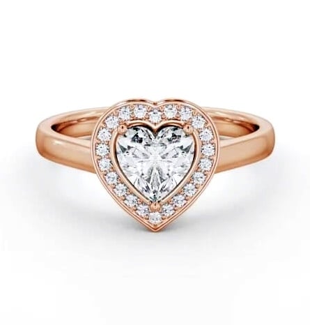 Heart Diamond with A Channel Set Halo Engagement Ring 9K Rose Gold ENHE26_RG_THUMB2 