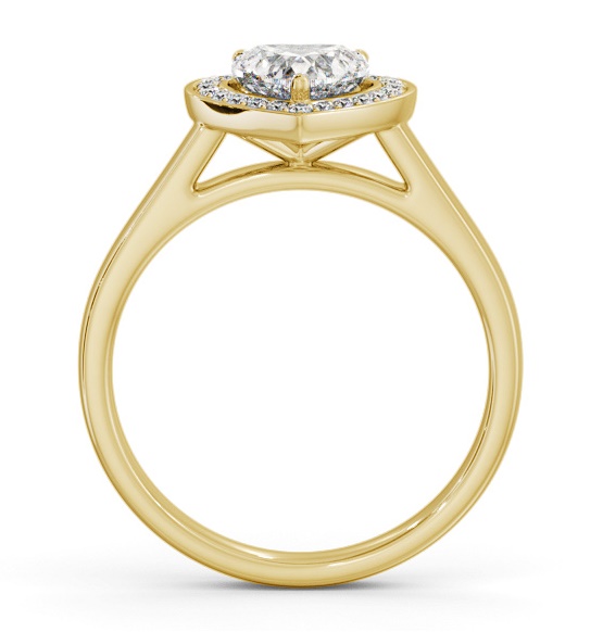 Heart Diamond with A Channel Set Halo Engagement Ring 18K Yellow Gold ENHE26_YG_THUMB1 