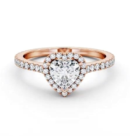 Halo Heart Ring with Diamond Set Supports 18K Rose Gold ENHE27_RG_THUMB2 