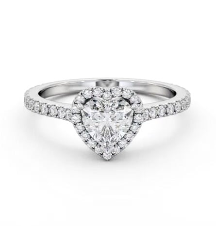 Halo Heart Diamond Engagement Ring with Diamond Set Supports Palladium ENHE27_WG_THUMB2 