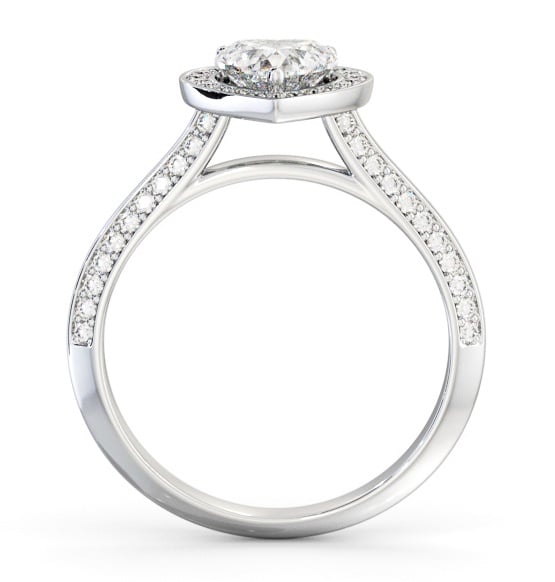 Halo Heart Diamond with Knife Edge Band Engagement Ring 18K White Gold ENHE28_WG_THUMB1 