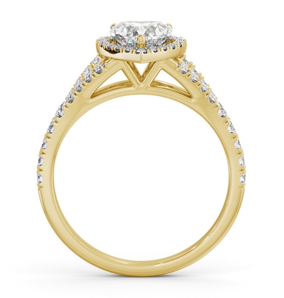 Halo Heart Diamond Split Band Engagement Ring 18K Yellow Gold ENHE29_YG_THUMB1 