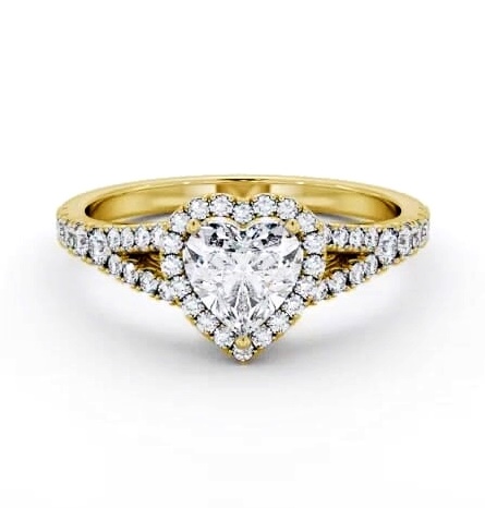 Halo Heart Diamond Split Band Engagement Ring 18K Yellow Gold ENHE29_YG_THUMB2 