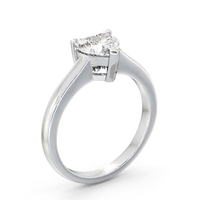 Heart Diamond Engagement Ring 9K White Gold Solitaire - Kiarra ENHE3_WG_HAND