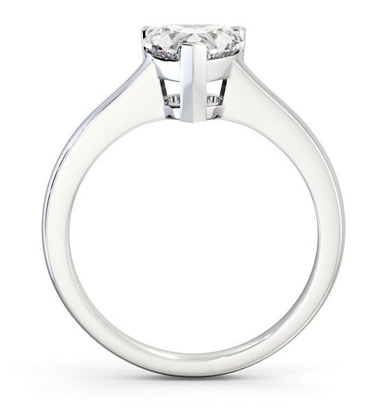 Heart Diamond 3 Prong Engagement Ring 18K White Gold Solitaire ENHE3_WG_THUMB1 