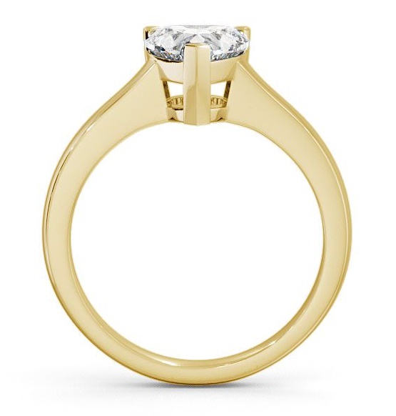 Heart Diamond 3 Prong Engagement Ring 18K Yellow Gold Solitaire ENHE3_YG_THUMB1 