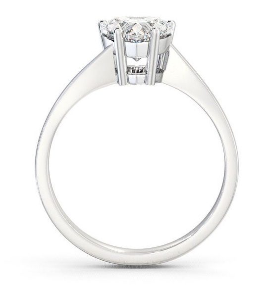 Heart Diamond 4 Prong Engagement Ring 18K White Gold Solitaire ENHE4_WG_THUMB1 